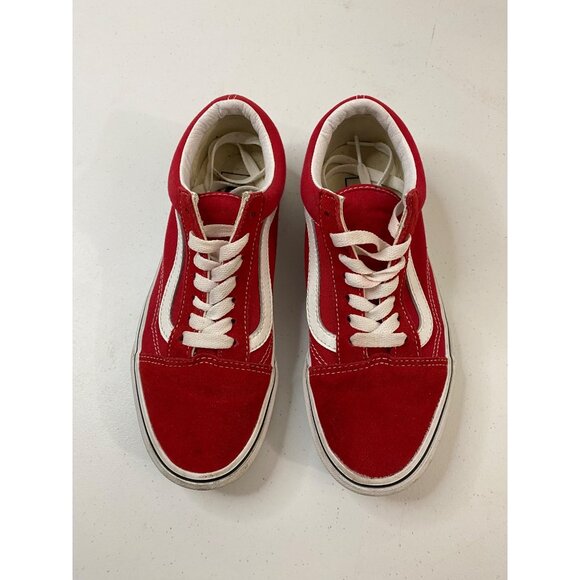 Vans Old Skool Red & White Classic Canvas Sneakers Women 6.5 Men 5 Unisex - Picture 7 of 11